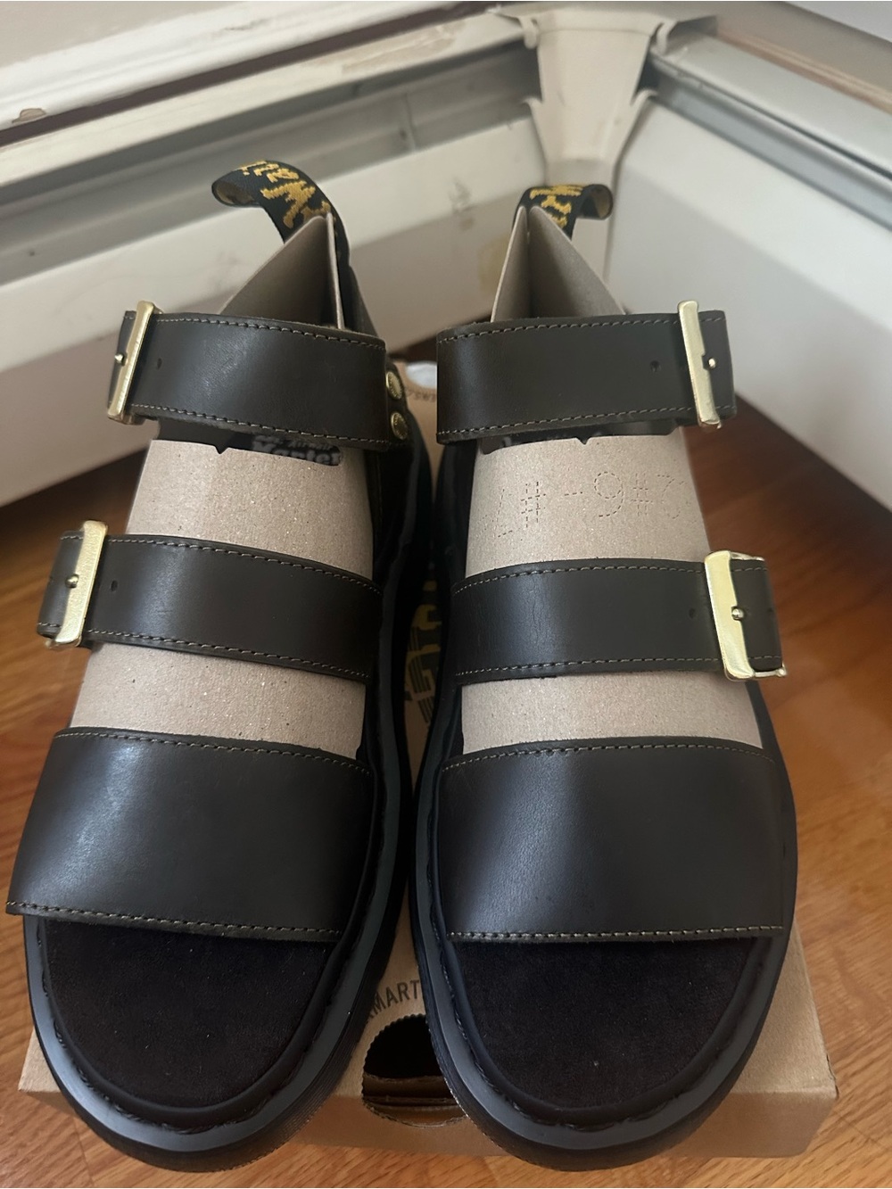 DR. MARTENS GRYPHON LEATHER GLADIATOR SANDALS
